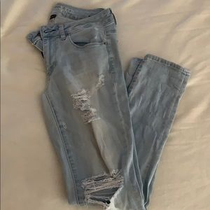 American Eagle Outfitters Ripped Light Wash Jeans